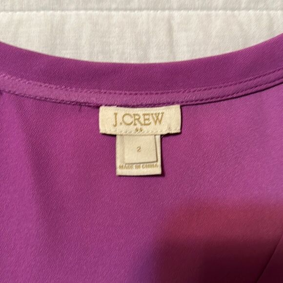 J. Crew 2 Magenta Pink Scoop Neck Lightweight Sleeveless Blouse Shell - Picture 8 of 10